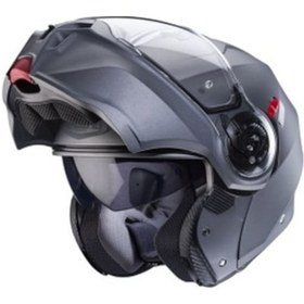 Resim Caberg Duke Evo Çene Açılır Motosiklet Kaskı Mat Metalik Gri 