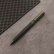 Resim 1 adet, 1 adet Mat Metal Yuvarlak Tükenmez Kalem Renk Eşleştirme Metal Kalem Okul Ofis Öğrenme Malzemeleri Aracı 