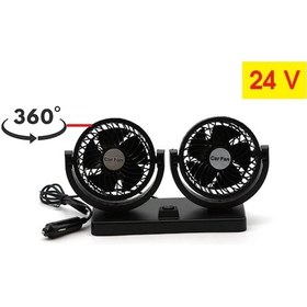 Resim Carub 24V Torpido Üstü İki Fan Ayarlı Vantilatör 