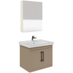 Resim Creavit D20 65 Cm Kapaklı Dolaplı Ayna Banyo Takım Dafne 