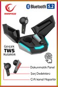 Resim Rampage Rm-Tws02g Tron T17 Mobil+Pc Uyumlu Tws Gaming Oyuncu Mikrofonlu Dokunmatik Bluetooth Kulaklık 