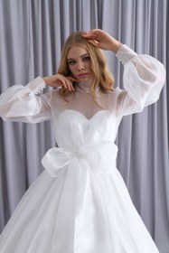 Resim Tangül&Ali'S Moda Evi Organze Fiyonk Gelinlik 