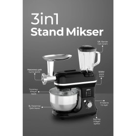 Resim Sinbo SMX-2772 Çok Amaçlı 3ın1 Mutfak Şefi Hamur Yoğurma Kıyma Makinesi Sürahi Blender 1200W 