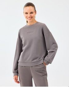 Resim Skechers W Essential Crewneck Sweatshirt Kadın Gri Sweatshirt S2610011-3920 Gri 
