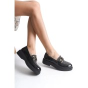 Resim Modabuymus Admi Siyah Rugan Ekoseli Oxford Günlük Kadın Ayakkabı 