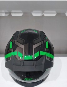 Resim Mts Pro 801 Lead Güneş Gözlüklü Kask Siyah - Yeşil 