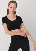 Resim Addax Kısa Kollu Seamless Crop Bluz B0360-l3 
