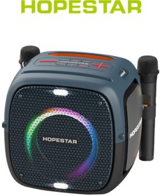 Resim Hopestar Party One RGB Işıklı Standlı Çift Mikrofonlu 80W IPX6 Suya Dayanıklı Bluetooth Hoparlör 