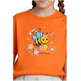 Resim Fyk Kids Kız Çocuk Honey Baskili Ti Şört Turuncu 