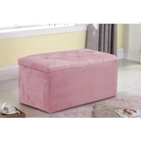 Resim Lüks Sandıklı Kapitoneli Puf 110 Cm Pudra 