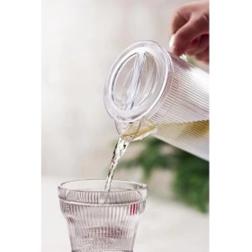 Resim Akilik Barok 1,5 Lt Şeffaf Sürahi (Buzdolabı Kapak Rafına Sığar) 