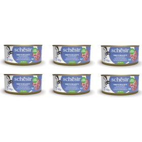Resim Schesir Ton Ve Ringa Balıklı Tam Ve Dengeli Kedi Konserve Jöleli 140 Gr. X 6 Adet 