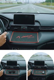 Resim TUSBA MARKET Atatürk İmzalı Araç İçi Telefon Tutucu & Torpido Üstü Kaydırmaz Ped 