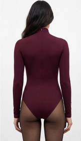 Resim NENSI BOĞAZLI BORDO BODYSUIT - L 