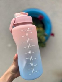 Resim Motivasyonel Su Matarası 2 Litre Su Şişesi Suluk 2 Lt Tritan Spor 