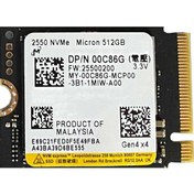 Resim Micron 2550 512gb 22x30 M.2 Nvme SSD 