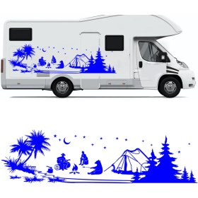 Resim Melek Pazarı Kampçı Ayı, Çadır Kampı, Kamp Karavan Sticker- S1738 