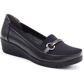 Resim Kindep Dolgu Poli Hafif Taban Günlük Kadın Ayakkabı Siyah Siyah 