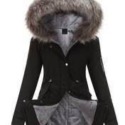 Resim Kadınlar İçin Kışlık Uzun Kapüşonlu Kalın Dolgulu Parka D339 