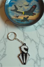 Resim CrustWood Motorcu Anahtarlık - Siyah Takım Elbiseli 