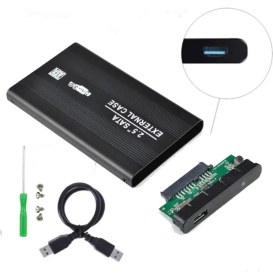 Resim Molto 2.5 HDD Kutusu USB 3.0 Hardisk Kutusu Metal Gövde Harici Kutu - Siyah 