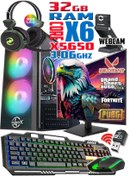 Resim WARBOX Eagle Xeon X5650 32gb Ram 256gb Ssd 250gb Hdd R7 240-4gb E.kartı 20" Monitör Gaming Bilgisayar 