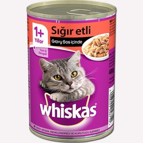 Resim Whiskas Sığır Etli Konserve Kedi Maması 400 gr 