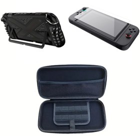 Resim Teknoroket Switch 2 Taşıma Çantası , Temperli Cam Ekran Koruyucu , Şok Emici Komple Kılıf Seti 