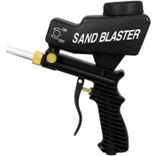 Resim Jms Taşınabilir Ayarlanabilir Pas Patlatma Cihazı Yerçekimi Pnömatik Kumlama Makinesi Püskürtme Tabancası Siyah 