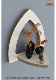 Resim Ahşap Dekoratif Duvar Rafı Mts-125 Beyaz 