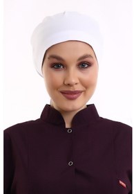 Resim Beyaz Tesettür Cerrahi Bone - Tesettür Doktor Hemşire Bonesi-Standart-101 Beyaz 