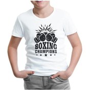 Resim Boxing - Şampiyon Beyaz Çocuk Tshirt 