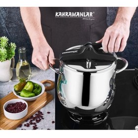 Resim Kahramanlar 9 L Güveç Düdüklü Tencere Platin Gümüş - Siyah 