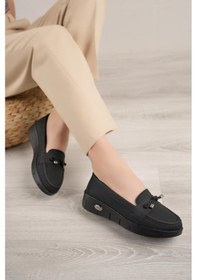 Resim Nesil Shoes Ayzen 502 Siyah Kot Anatomik Kadın Ayakkabı-siyah Kot Kot Rengi - Siyah 