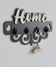 Resim AHWALL WOODWORKING Home Temalı Dekoratif Anahtarlık & Askılık 