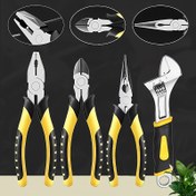 Resim 3/4 parça Çok Fonksiyonlu Hareketli Ağızlı Pense Seti, Tel Kesici, Eğik Pense, Sivri Uçlu Pense, Mengene, Anahtar, Kaymaz Saplı Kesme Araçları, Ev Tamiri, Araba Tamiri, Mekanik Tamir, Motosiklet Tamiri 