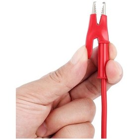 Resim 1000v 12a Krokodil Banana Kablo Çifti 1 Metre Yüksek Akım Probu Multimetre Güç Kaynağı Test 