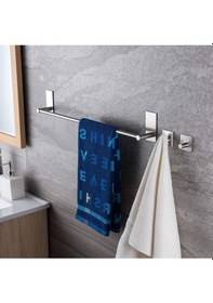 Resim Zift Unique Paslanmaz Çelik Havluluk & 2 Adet Bornoz Askısı - 45cm Havluluk,havlu Askısı Takım,düzenleyici Askı Diğer 
