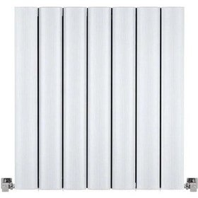 Resim 600mm x 475mm Amber Yüksek Isı Kapasiteli Dekoratif Yatay Beyaz Alüminyum Radyatör 