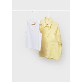 Resim Mayoral Kız Çocuk Gömlek ve Tshirt Set Sarı 
