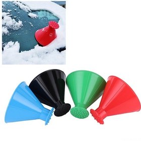 Resim Kosona Araç Camları İçin Don Ve Kar Temizleyici - Konik Tasarım, Fiyonk Özelliği, Dayanıklı Plastik - Kırmızı, Mavi, Siyah, Yeşil 4 Adet 