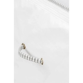 Resim Flosoft 3 Adet Yorgan Yastık Saklama Hurcu, İpli Baskılı Çok Amaçlı Sandık Tipi Hurç 3'lü Set 75X45X45 cm 