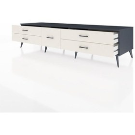Resim Kronos Tv Ünitesi 5 Çekmeceli 220x59x51 Antrasit-çam/aytaşı Atlas Çam/aytası - Antrasıt 