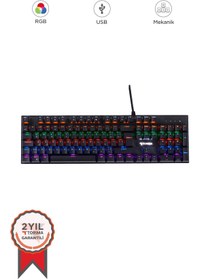 Resim Tk-05 Kablolu RGB Işıklı Gaming Klavye Siyah 