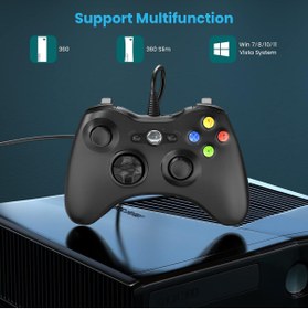 Resim SFL Product Xbox 360 Çift Turbo Titreşimli Gamepad Oyun Kolu Xbox 360/ Slim Ve Pc Windows 7,8,10,11 İle Uyumlu 