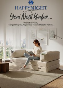 Resim HAPPYNIGHT Sofya Aktivite Koltuğu | Oyun Koltuğu | Sünger Koltuk | Sinema Koltuğu | 90x180 
