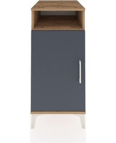 Resim Kronos Komodin 3 Raflı Tek Kapaklı 44x59x96 Çam-antrasit Çam 