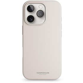Resim VONMAEHLEN Vonmahlen Yumuşak Silikon Kapak & Kılıf iPhone 16 Pro Max - Krem 