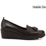 Resim Gönderi R Kadın Kahve Antik Dolgu Taban Püsküllü Hakiki Deri Ayakkabı Gdza13424102 Kahverengi 