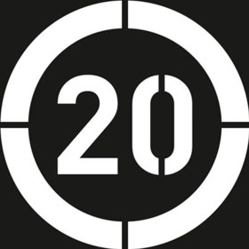 Resim Boyama Şablonu Azami Hız Sınırı 20km Kompozit 100x100cm 